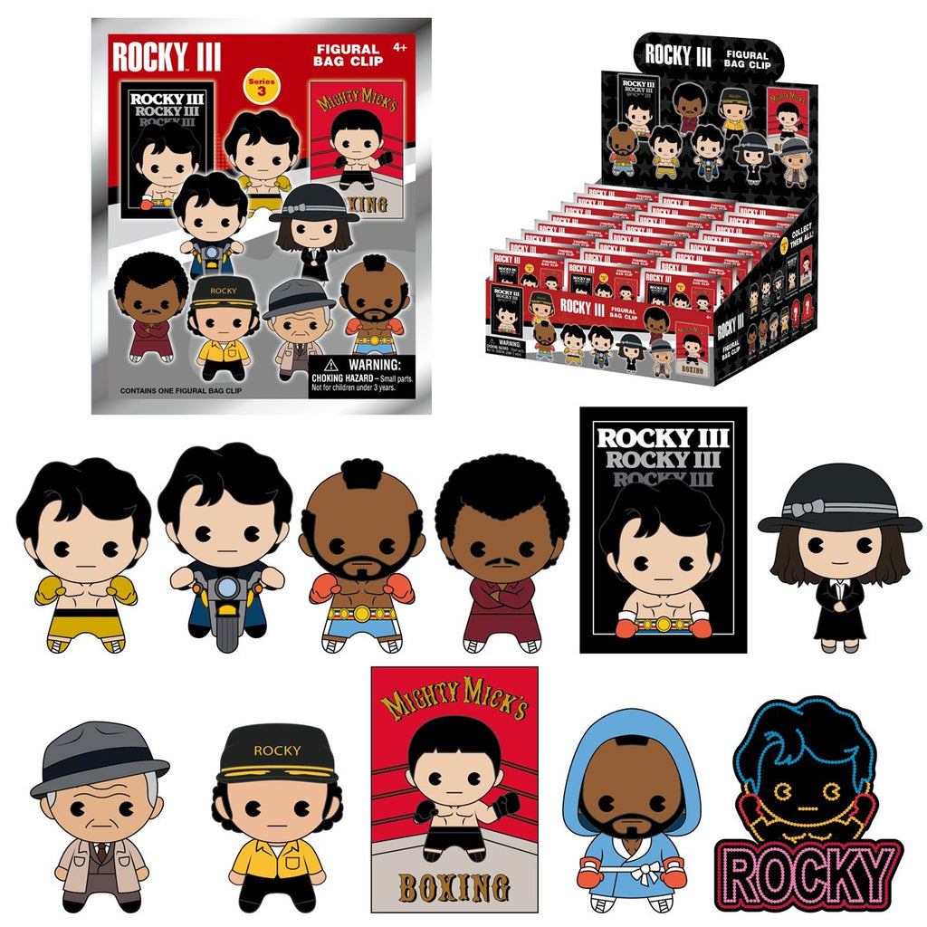 Rocky III Series 3 3D Foam Bag Clip Random 6-Pack