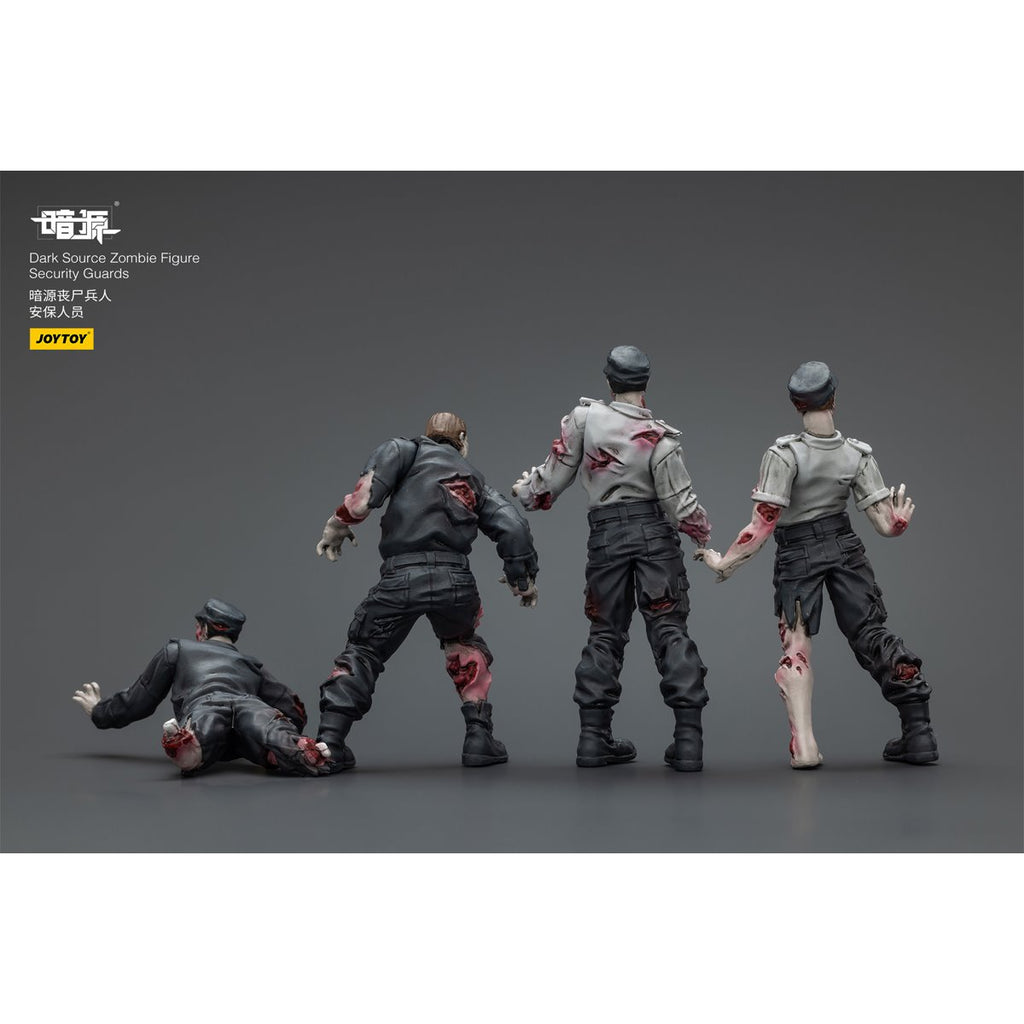 Joy Toy Dark Source Zombie Security Guard 1:25 Scale Action Figure 4-Pack