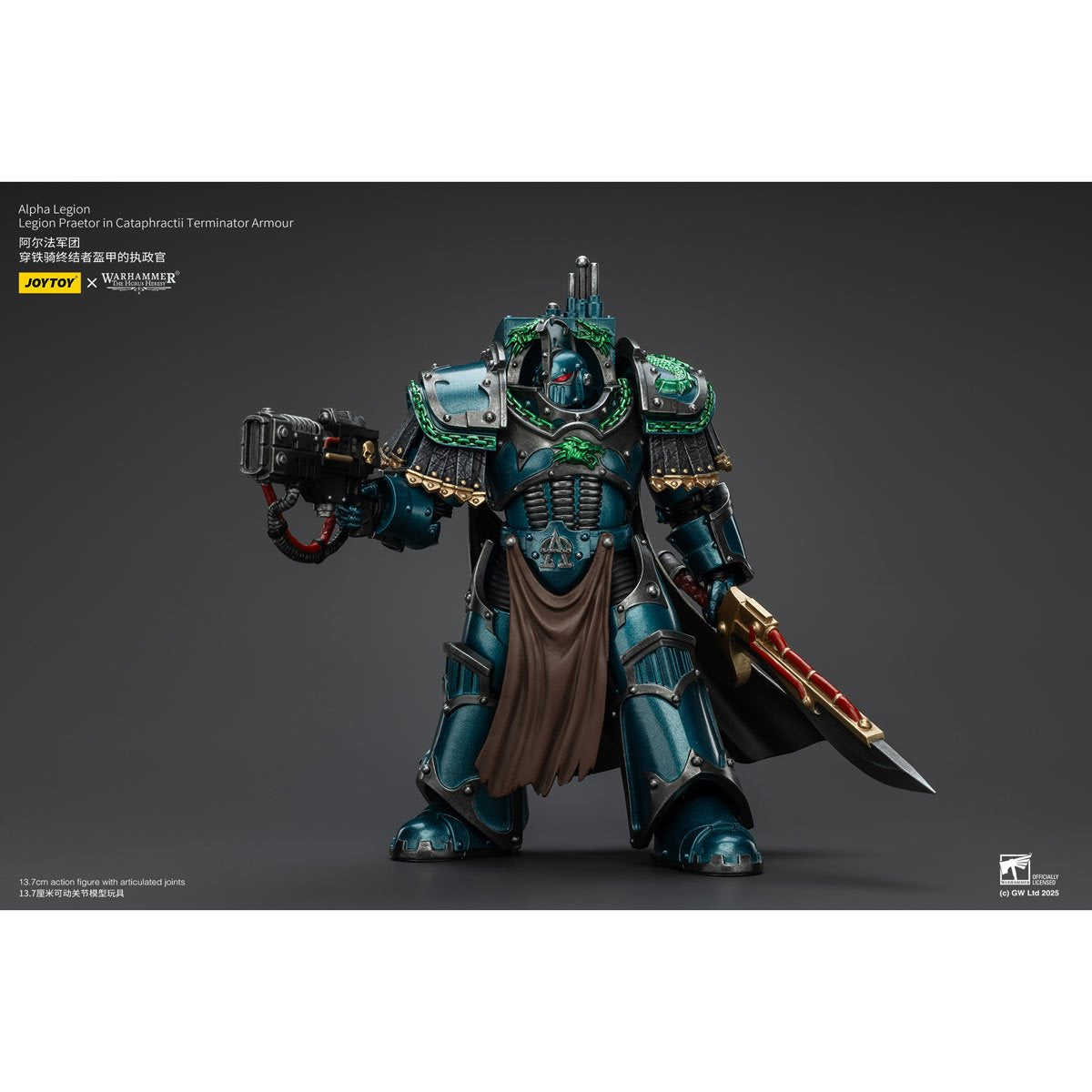 Joy Toy Warhammer The Horus Heresy Alpha Legion Legion Praetor Cataphractii Terminator Armor 1:18 Scale Action Figure