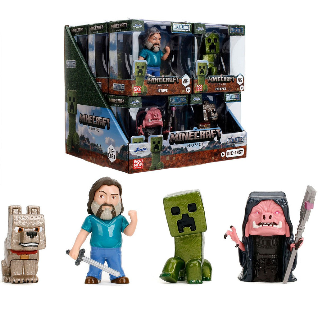 A Minecraft Movie Wave 3 MetalFigs 2 1/2-Inch Die-Cast Metal Mini-Figure Set of 4