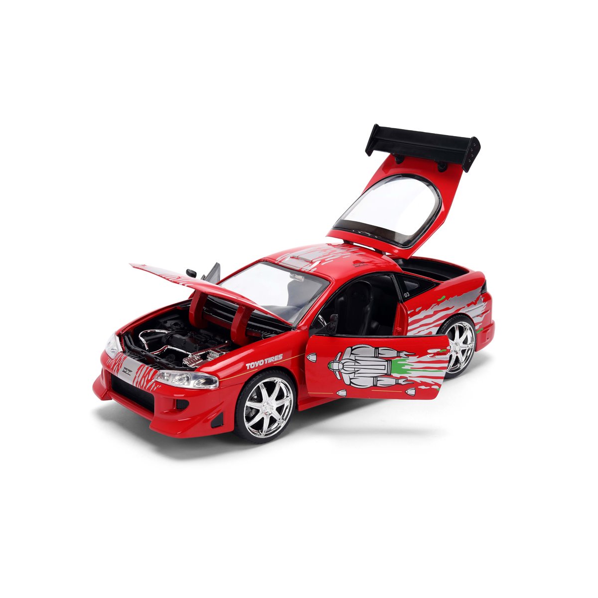 Fast and the Furious Brian's Mitsubishi Eclipse Toyo Tires 1:24 Scale Die-Cast Metal Vehicle