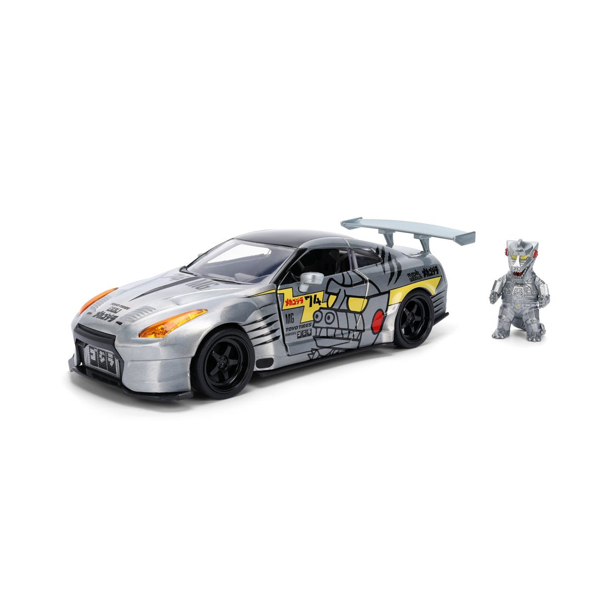 Godzilla 2009 Nissan GT-R R35 Ben Sopra 1:24 Scale Die-Cast Metal Vehicle with Mechagodzilla Figure