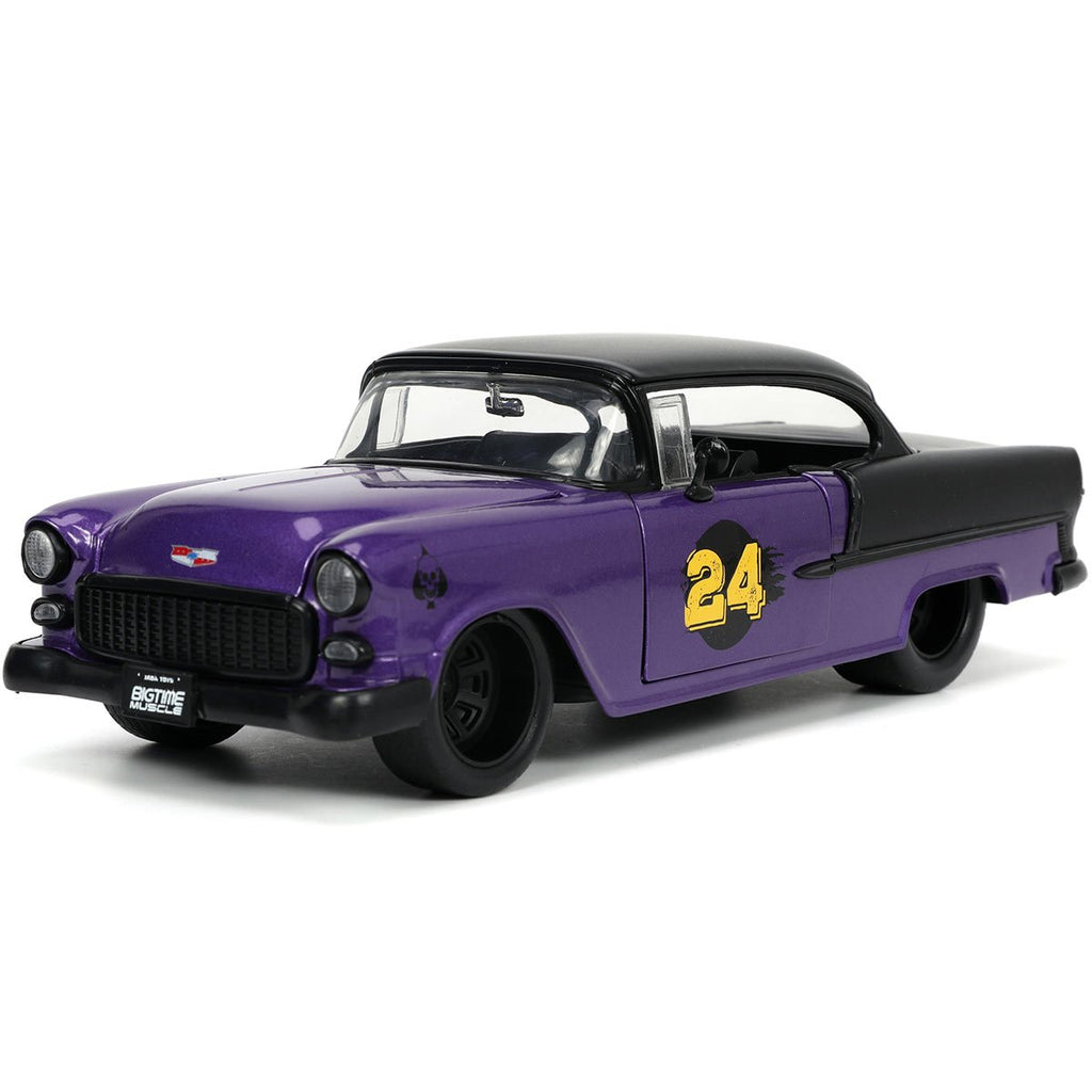 Bigtime Muscle 1955 Chevrolet Bel-Air Metallic Purple and Gold 1:24 Scale Die-Cast Metal Vehicle