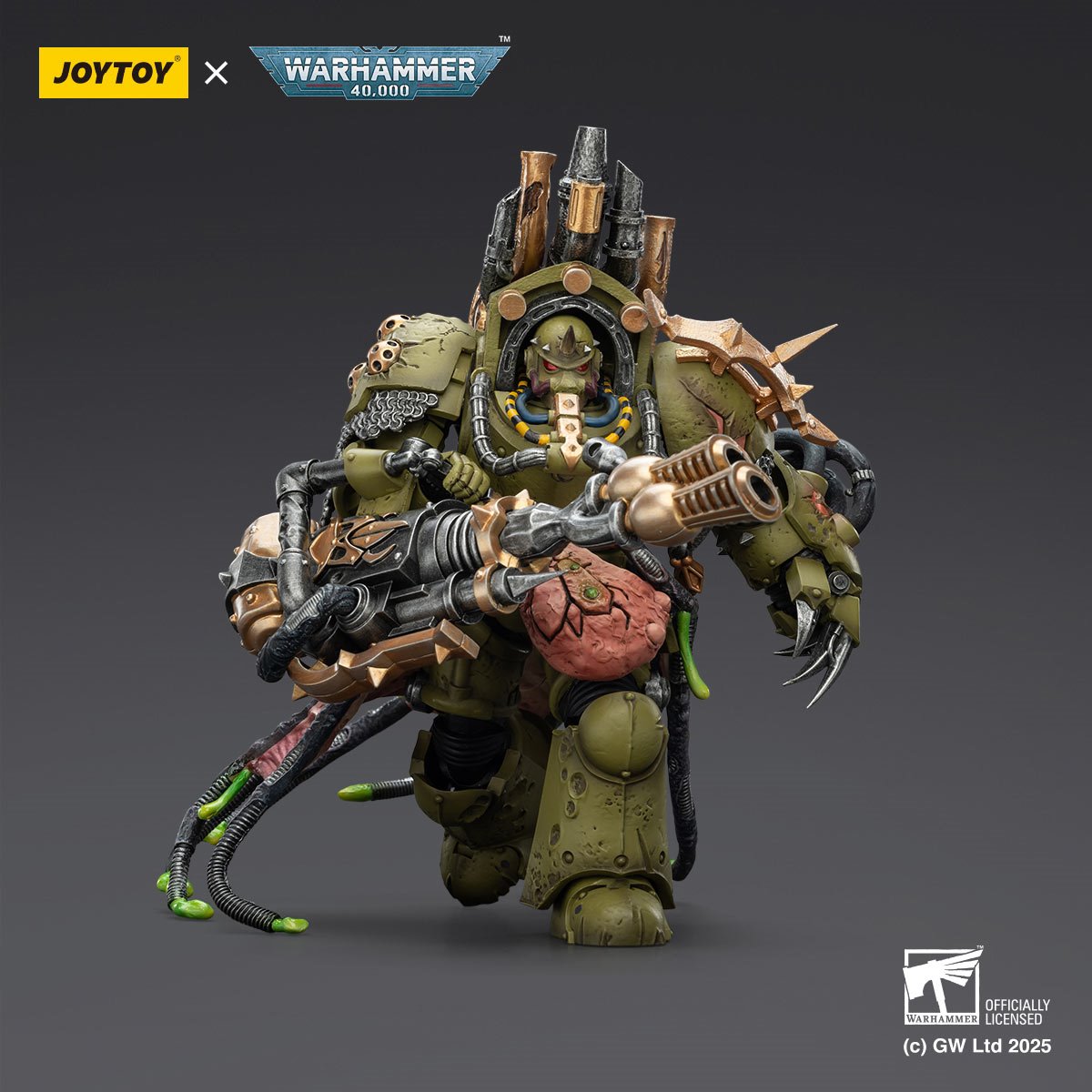 Joy Toy Warhammer 40,000 Death Guard Lord of Virulence with Power Fist and Twin Plague Spewer 1:18 Scale Action Figure