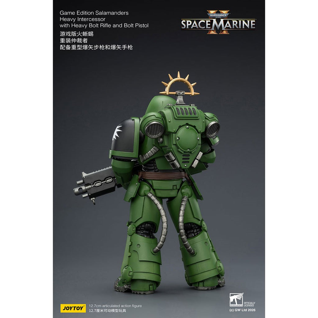 Joy Toy Warhammer 40,000 Space Marines Game Edition Salamanders Intercessor Bolt Rifle & Pistol 1:18 Scale Action Figure