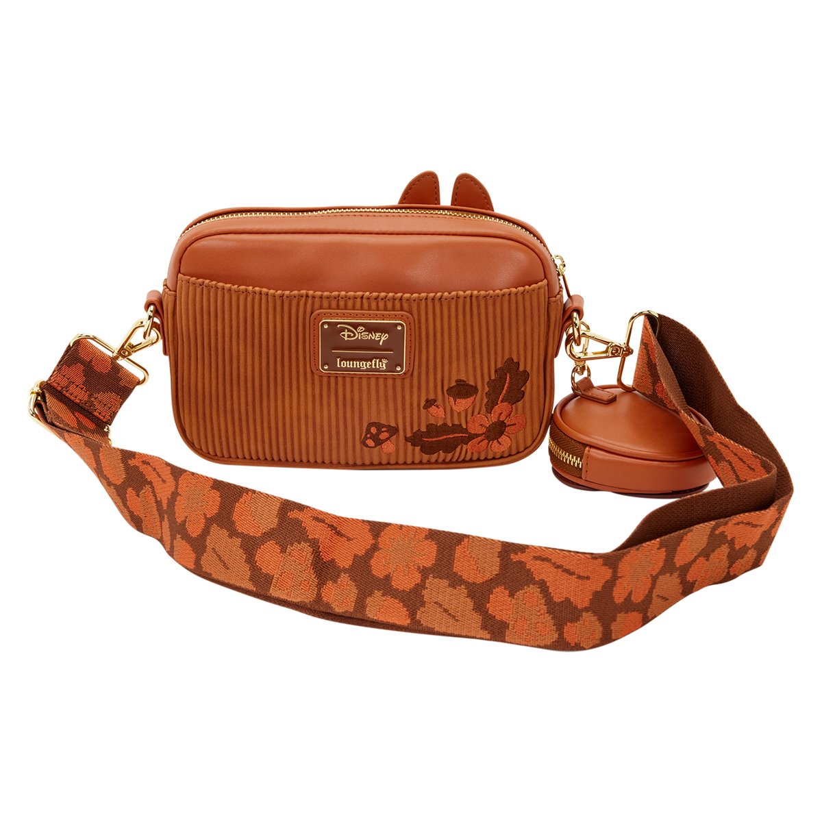 Chip 'n' Dale Corduroy Sling Crossbody Bag with Coin Bag