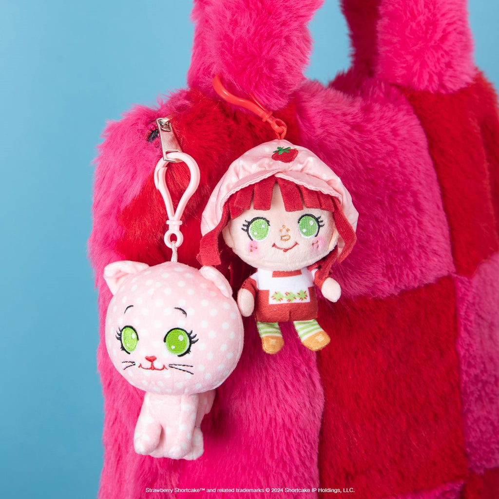 Strawberry Shortcake Plush Backpack Clip Case of 12