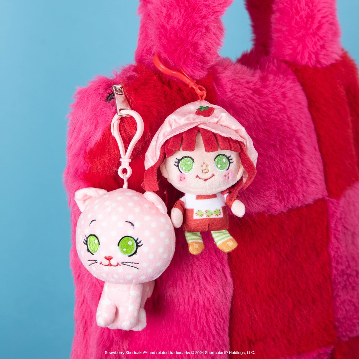 Strawberry Shortcake Plush Backpack Clip Case of 12