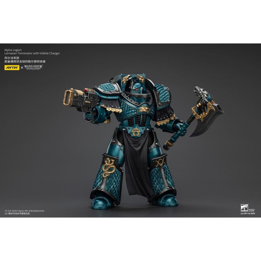 Joy Toy Warhammer The Horus Heresy Alpha Legion Lernaean Terminator with Volkite Charger 1:18 Scale Action Figure