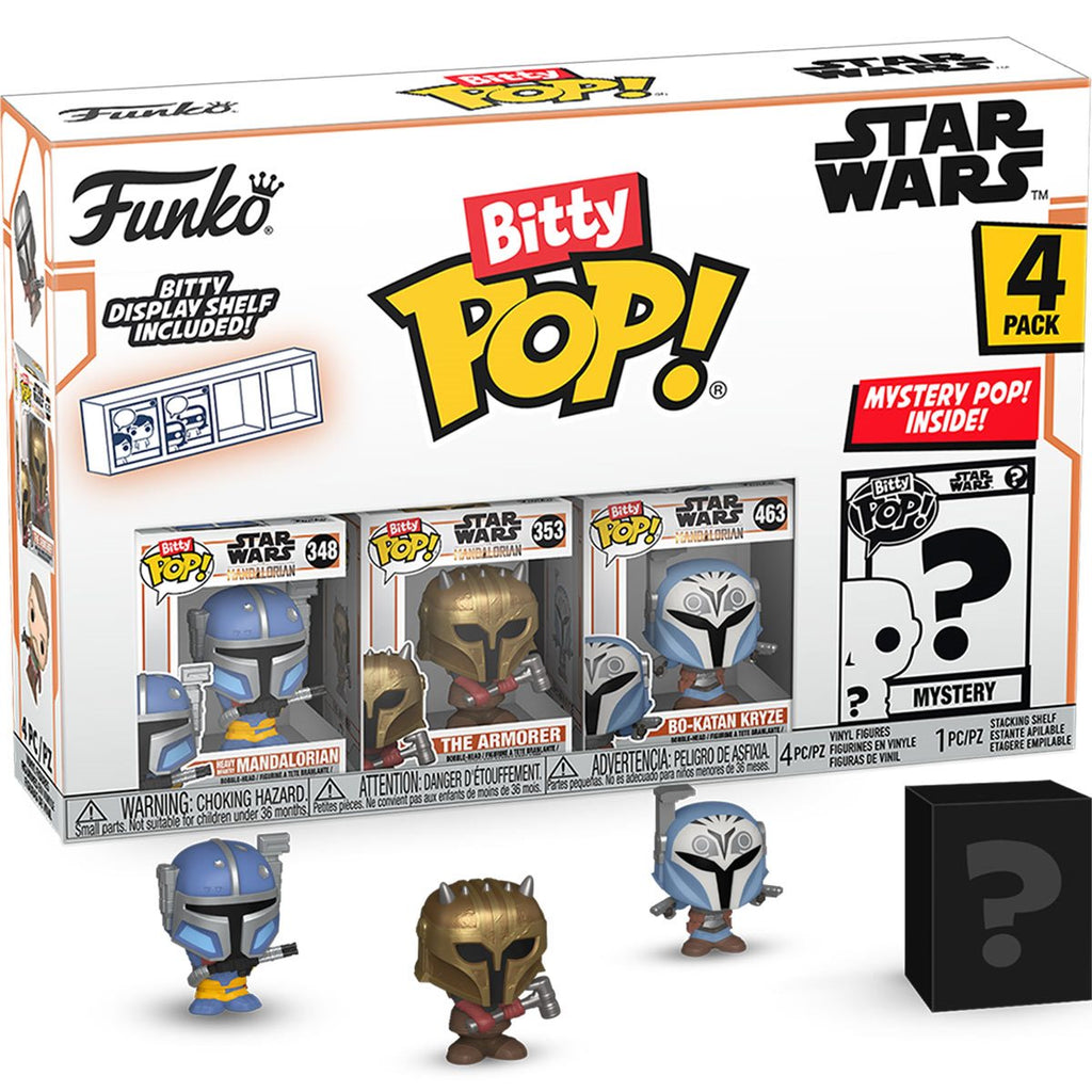 Star Wars: The Mandalorian Heavy Infantry Mandalorian Funko Bitty Pop! Mini-Figure 4-Pack