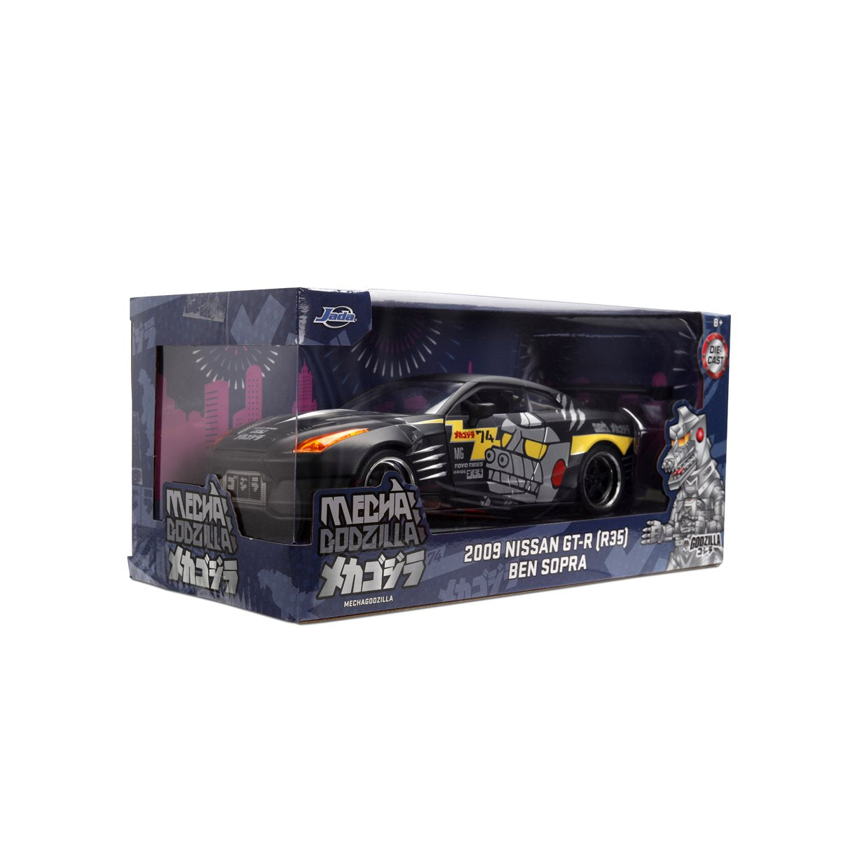 Hollywood Rides Mechagodzilla 2009 Nissan GT-R R35 Ben Sopra 1:24 Scale Die-Cast Metal Vehicle