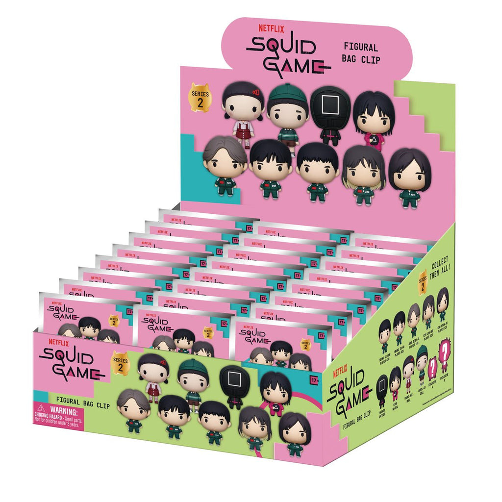 Squid Game Series 2 3D Foam Bag Clip Display Case of 24