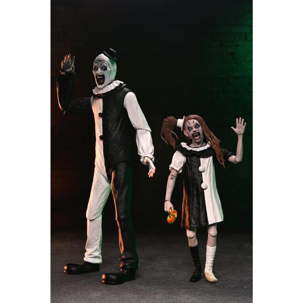 Terrifier 2 Ultimate Art the Clown and Little Pale Girl 7-Inch Scale Action Figure 2-Pack