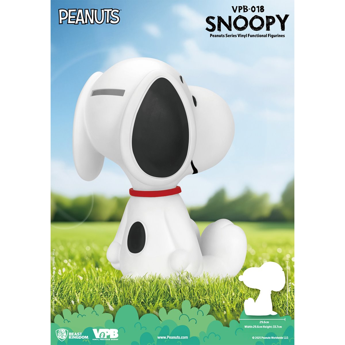 Peanuts Snoopy VPB-018 Vinyl Piggy Bank