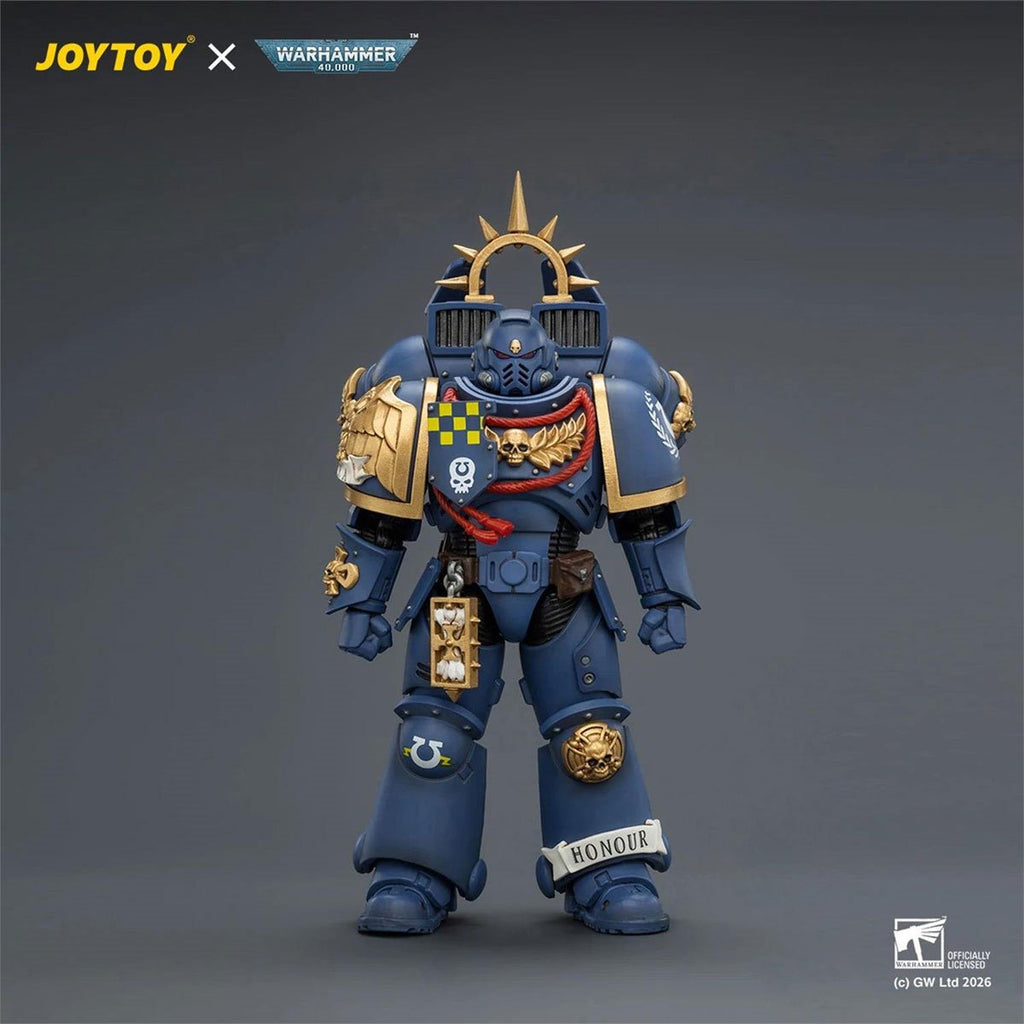 Joy Toy Warhammer 40,000 Ultramarines Captain with Jump Pack and Relic Shield 1:18 Scale Action Figure