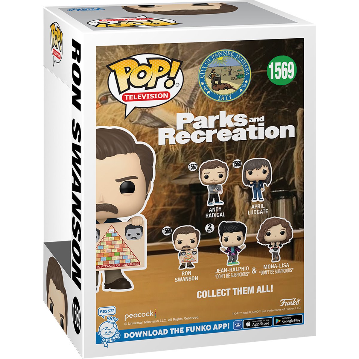 Parks and Recreation 15th Anniversary Ron Swanson with Swanson Pyramid of Greatness Funko Pop! Vinyl Figure #1569