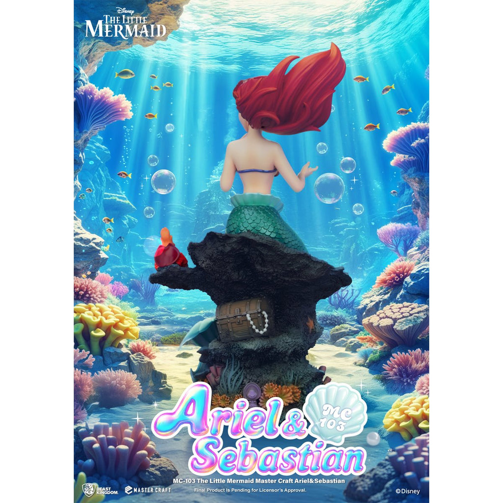 The Little Mermaid Master Craft Ariel and Sebastian Statue