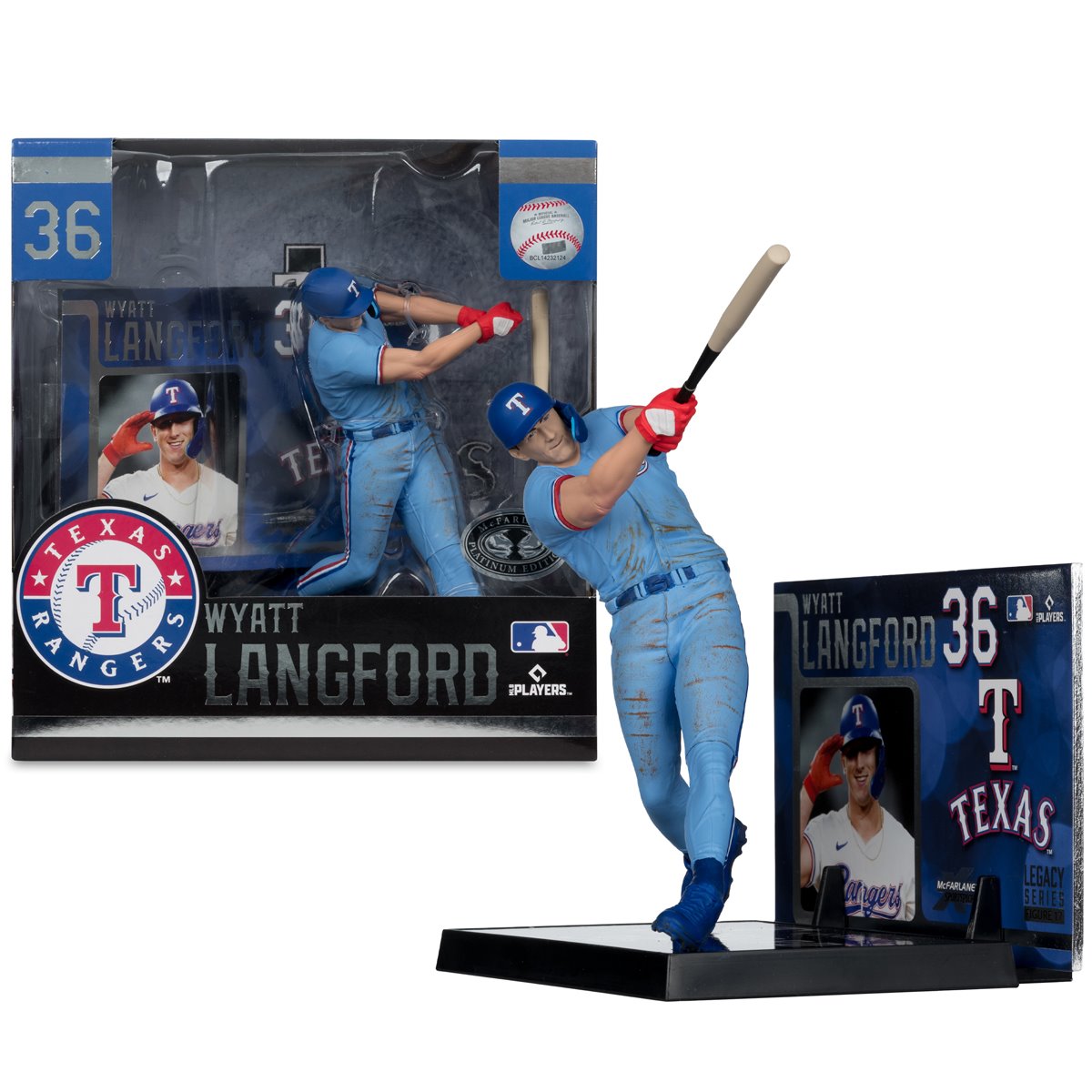 MLB SportsPicks Texas Rangers Wyatt Langford 7-Inch Posed Figure