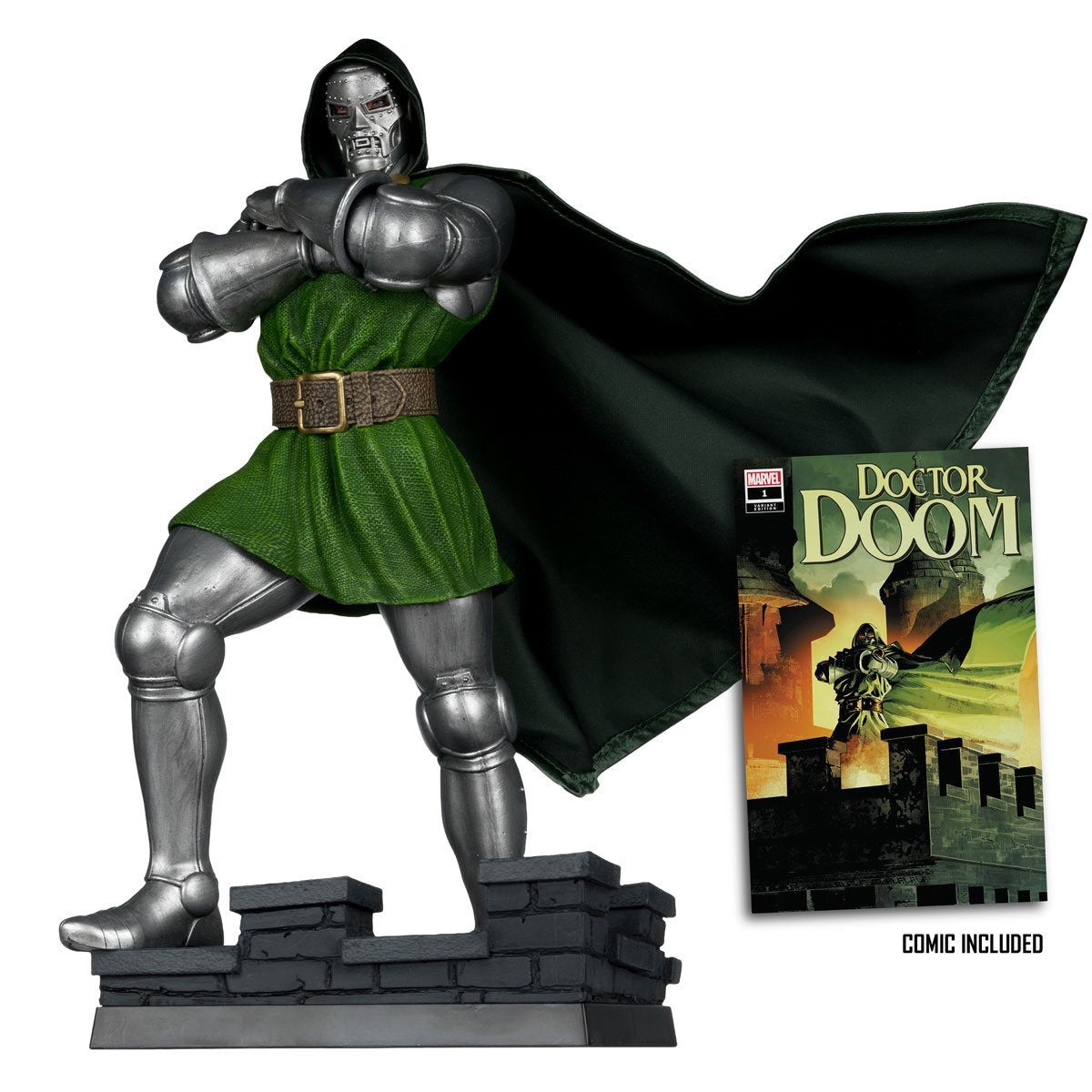 Marvel Wave 8 Doctor Doom #1 1:6 Scale Posed Figure with Scene and Comic