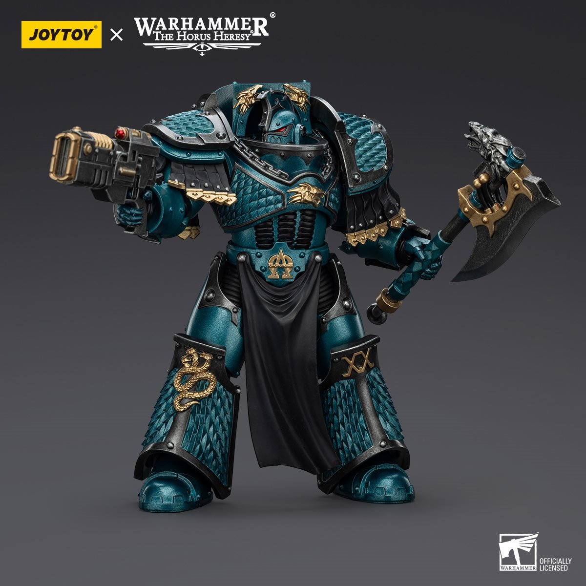 Joy Toy Warhammer The Horus Heresy Alpha Legion Lernaean Terminator with Volkite Charger 1:18 Scale Action Figure