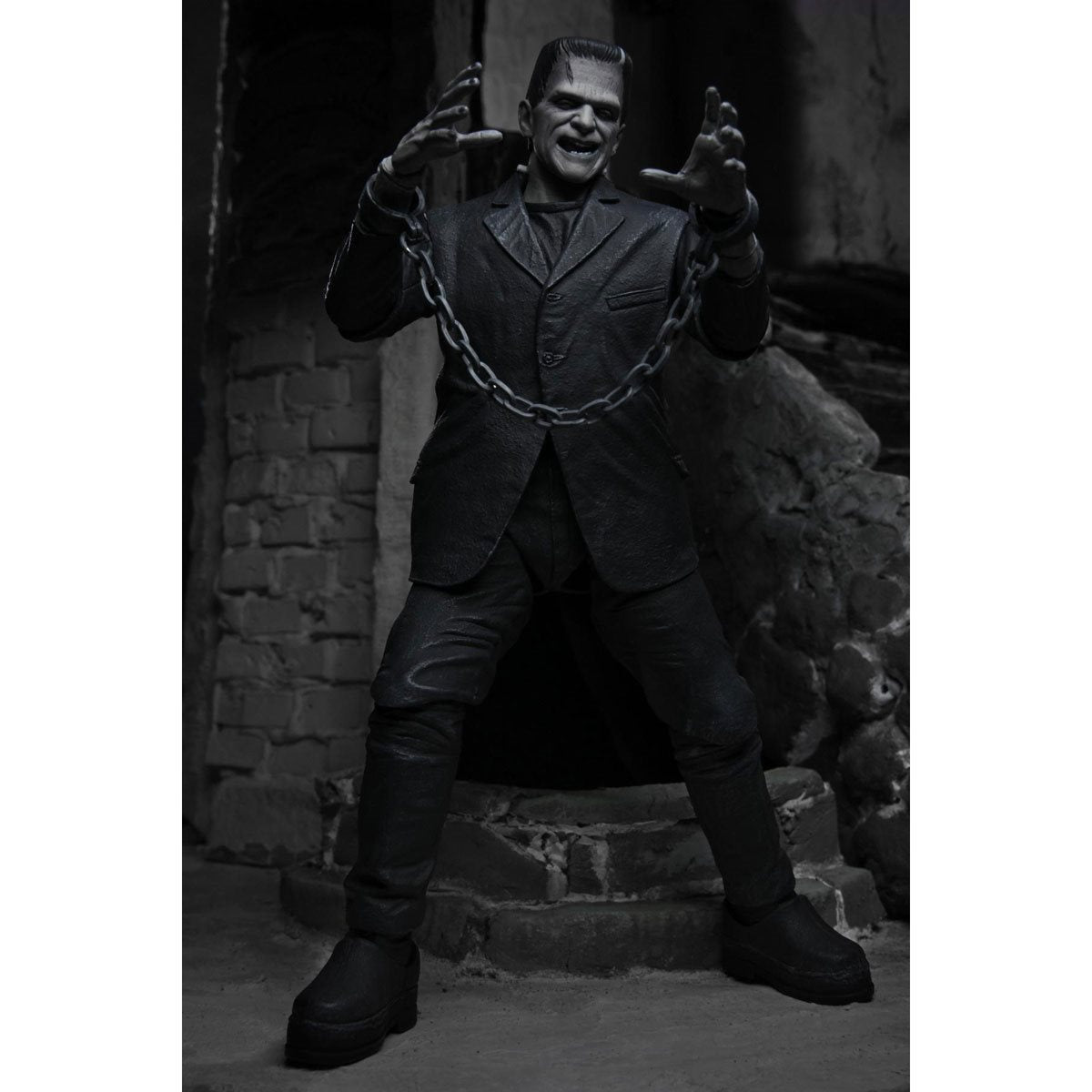 Universal Monsters Ultimate Frankenstein Black and White 7-Inch Scale Action Figure