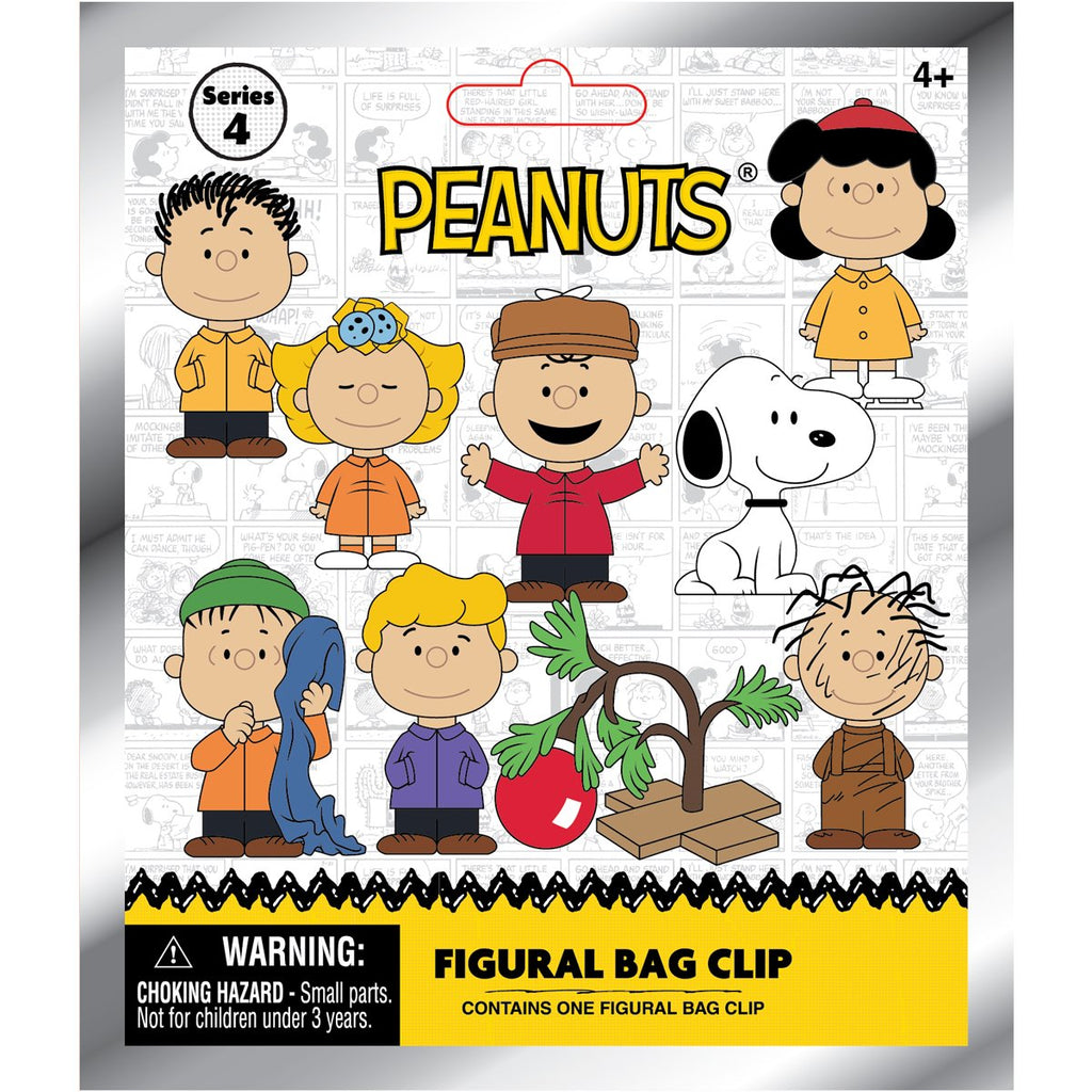 Peanuts Series 4 3D Foam Bag Clip Random 6-Pack