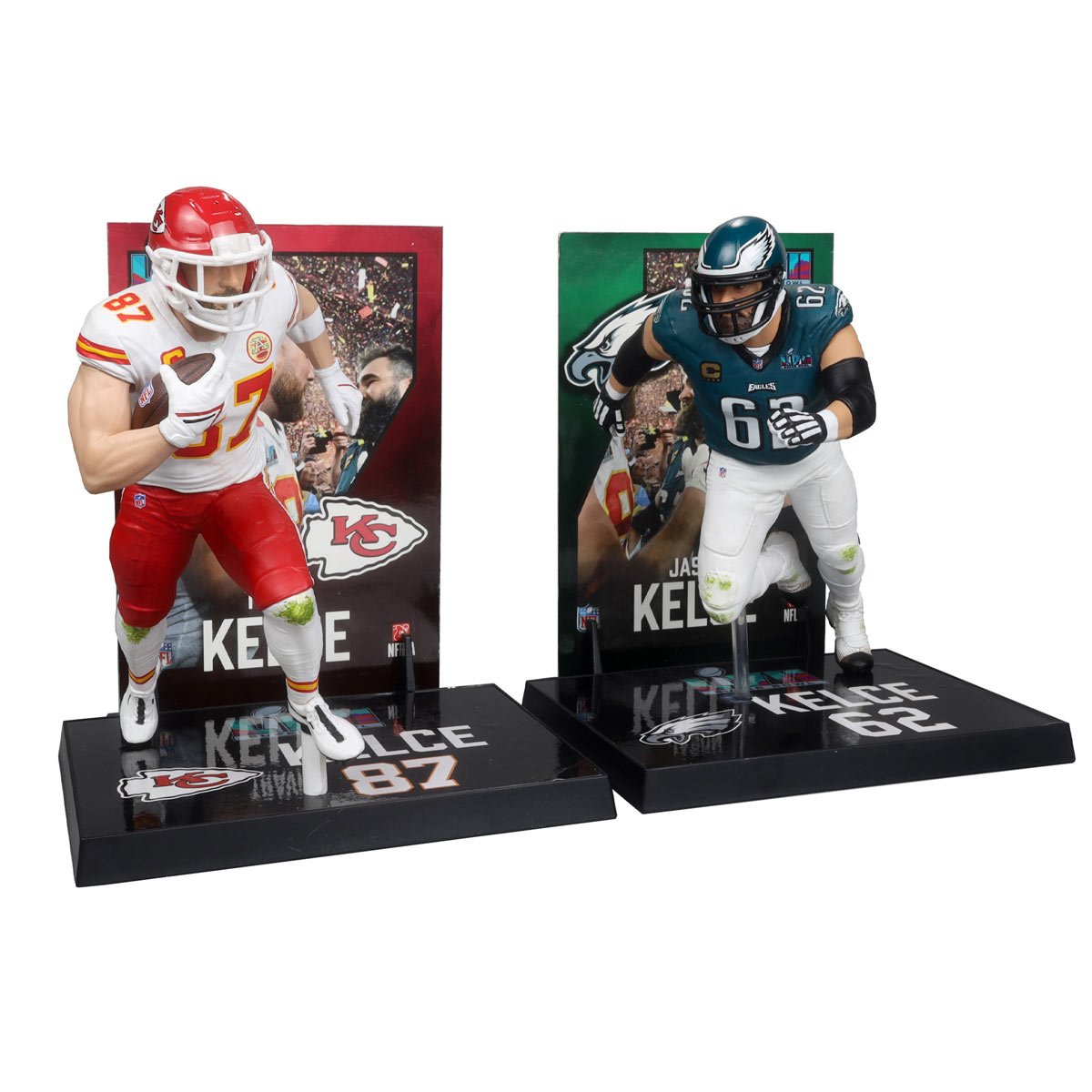 NFL SportsPicks 2024 Travis Kelce and Jason Kelce 7-Inch Scale Posed Figure 2-Pack