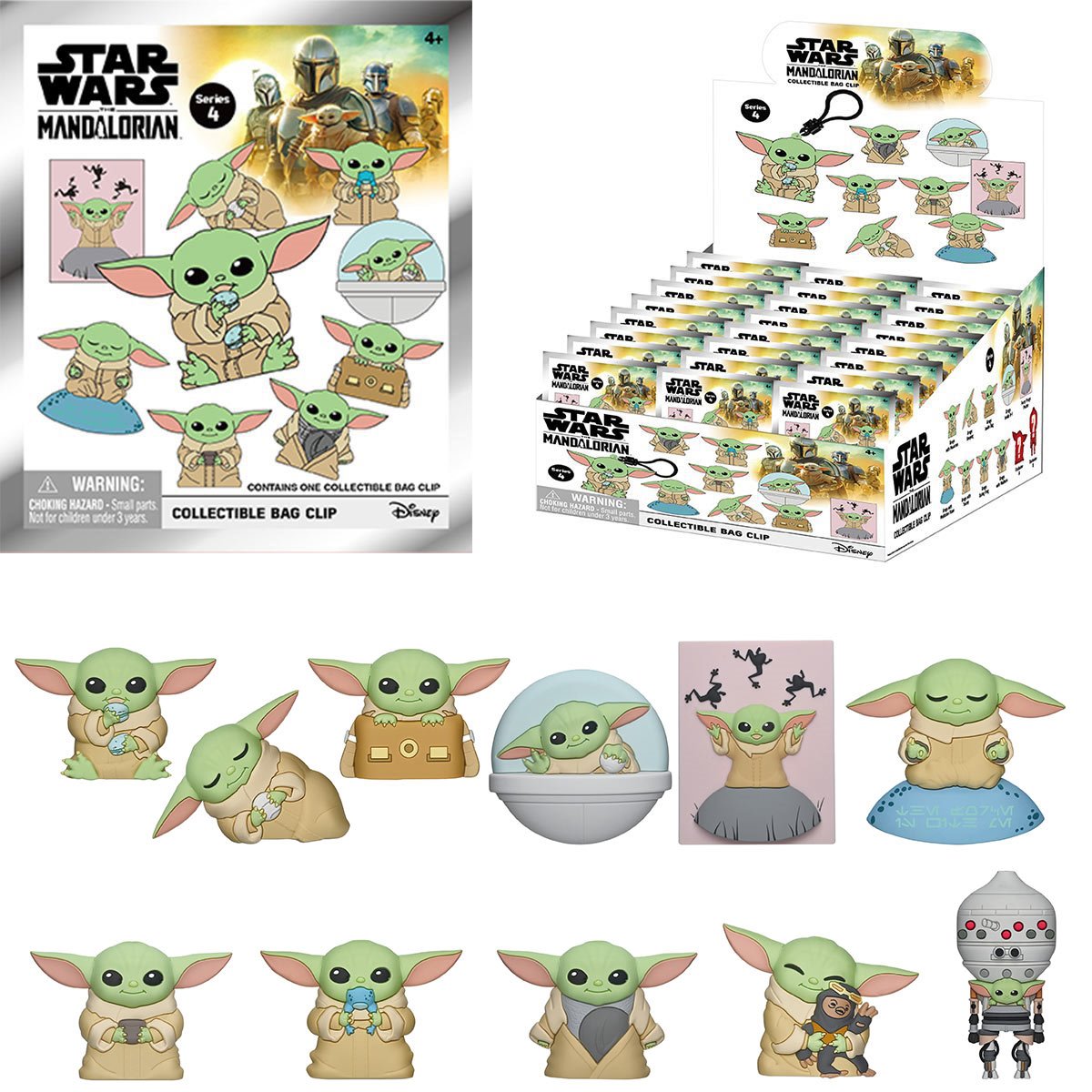 Star Wars: The Mandalorian 3D Foam Bag Clip Random 6-Pack