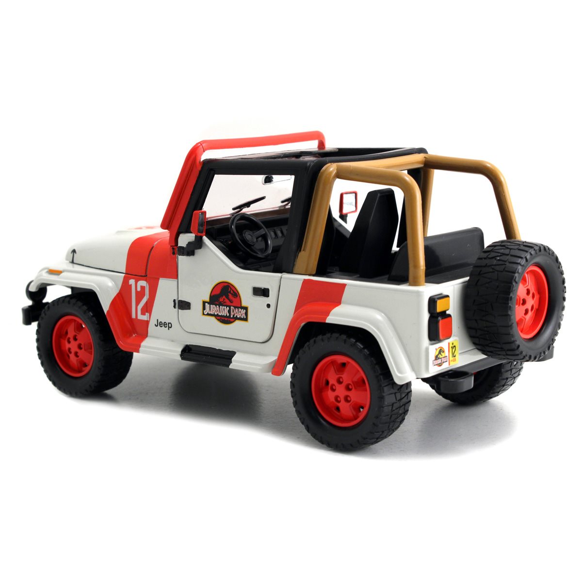 Jurassic World 1992 Jeep Wrangler 1:24 Scale Die-Cast Metal Vehicle