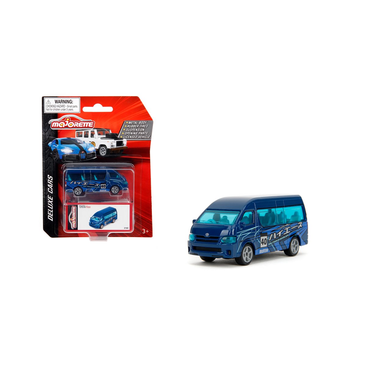 Majorette Deluxe Cars GTIN RFID 1:64 Scale Die-Cast Metal Vehicle Case of 6
