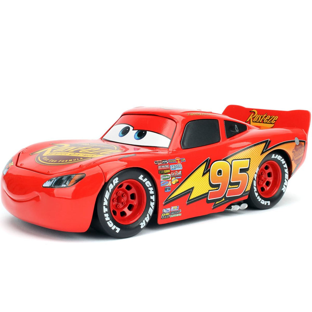 Disney Pixar Cars 3 Lightning McQueen 1:24 Scale Die-Cast Metal Vehicle with Tire Rack