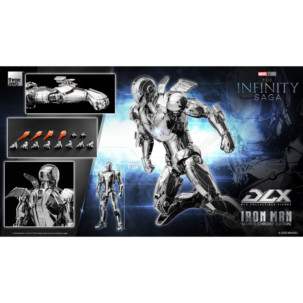 Marvel Studios: The Infinity Saga Iron Man Mark 2 Chrome Edition DLX Action Figure