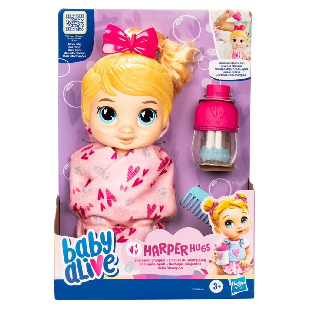 Baby Alive Shampoo Snuggle Harper Hugs Bonde 11-Inch Doll
