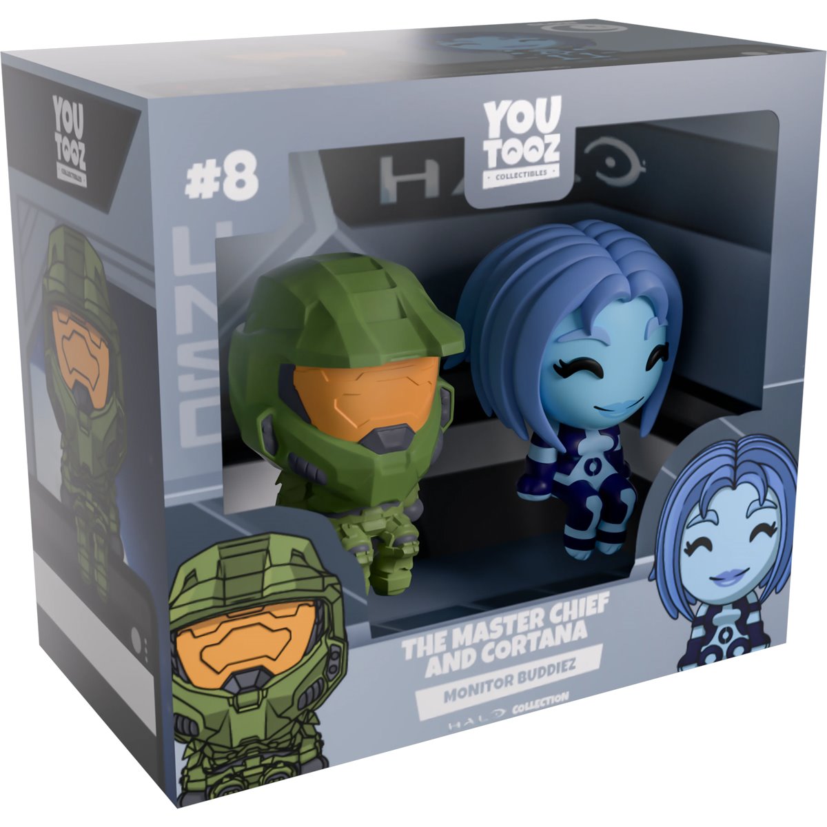 Halo Collection The Master Chief and Cortana Monitor Buddiez Vinyl Figure 2-Pack #8