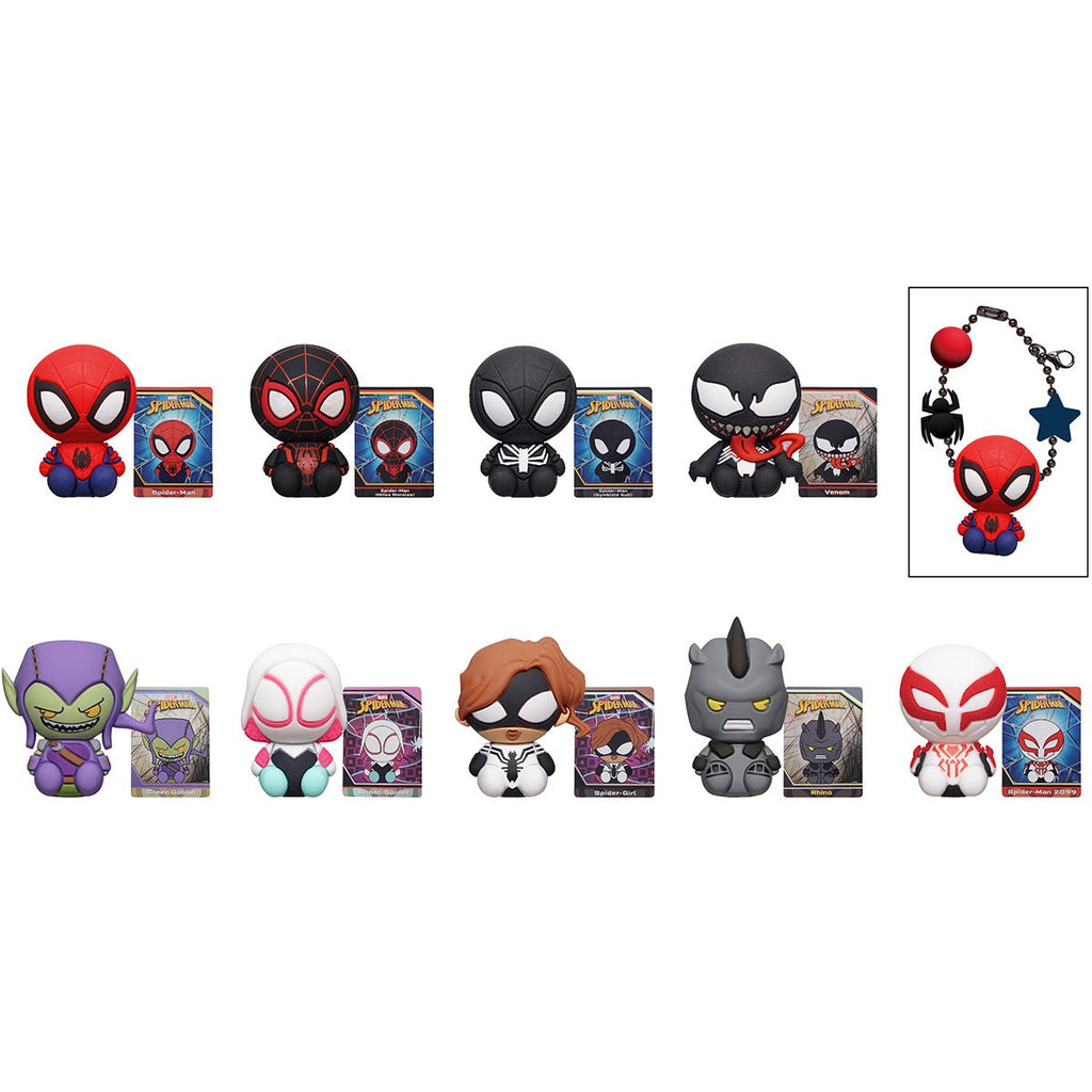 Spider-Man 3D Foam Charm Bag Clip Random 6-Pack