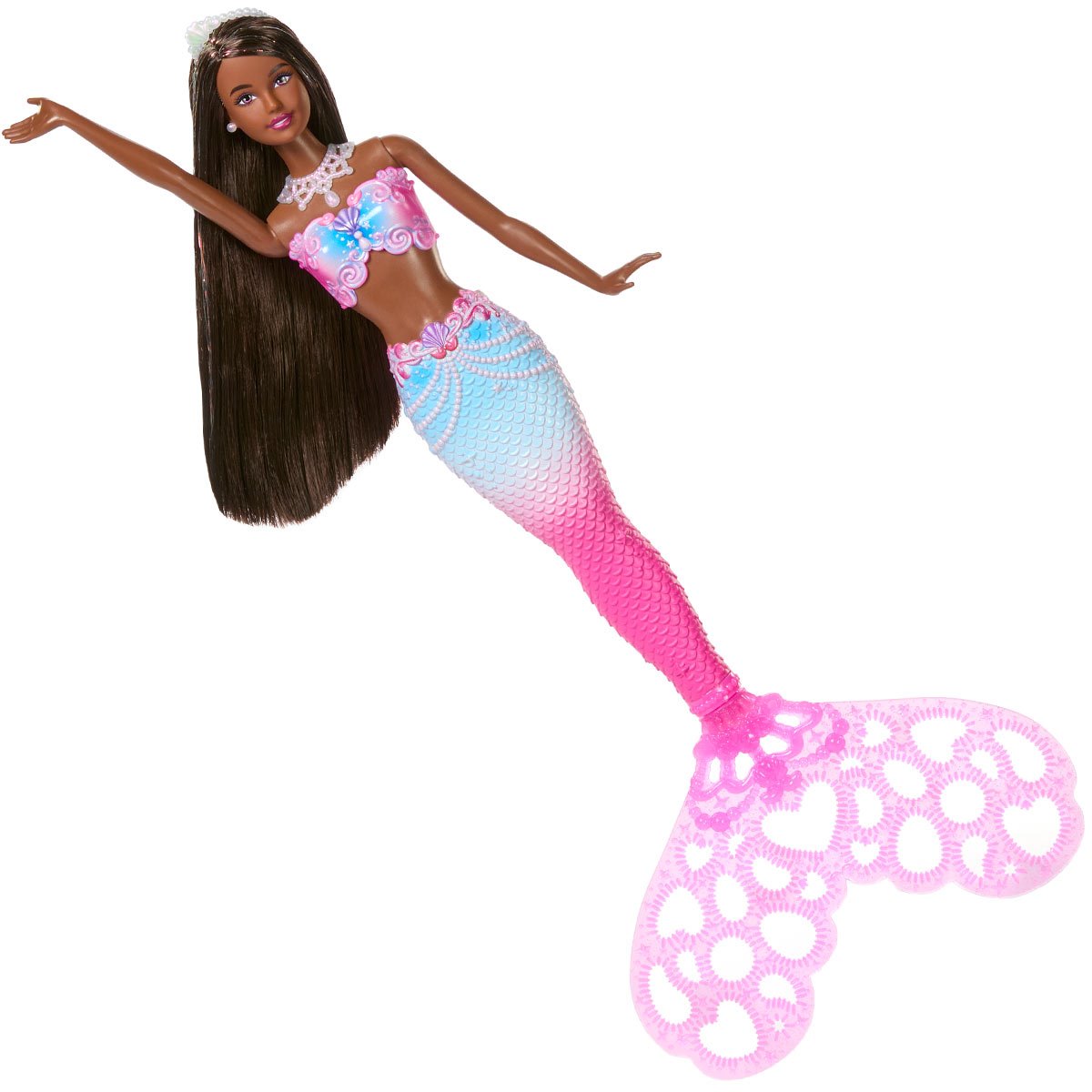 Barbie Fantasy Bubble Sparkle Mermaid Doll with Brown Hair