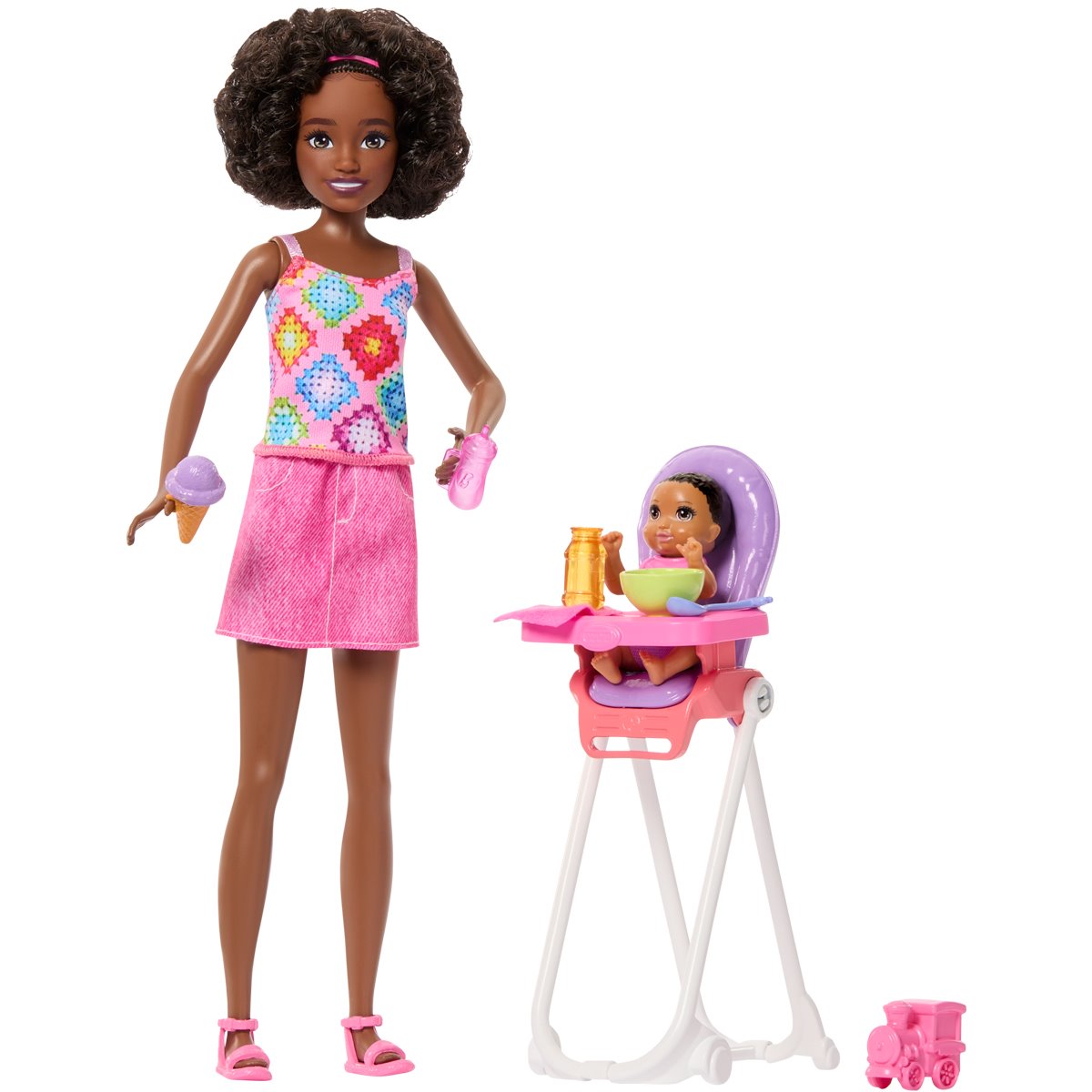 Barbie Family & Friends High Chair Playset and Doll