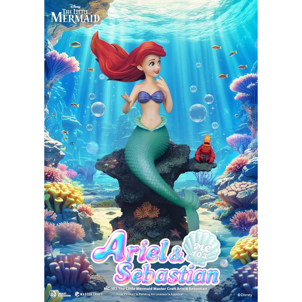 The Little Mermaid Master Craft Ariel and Sebastian Statue