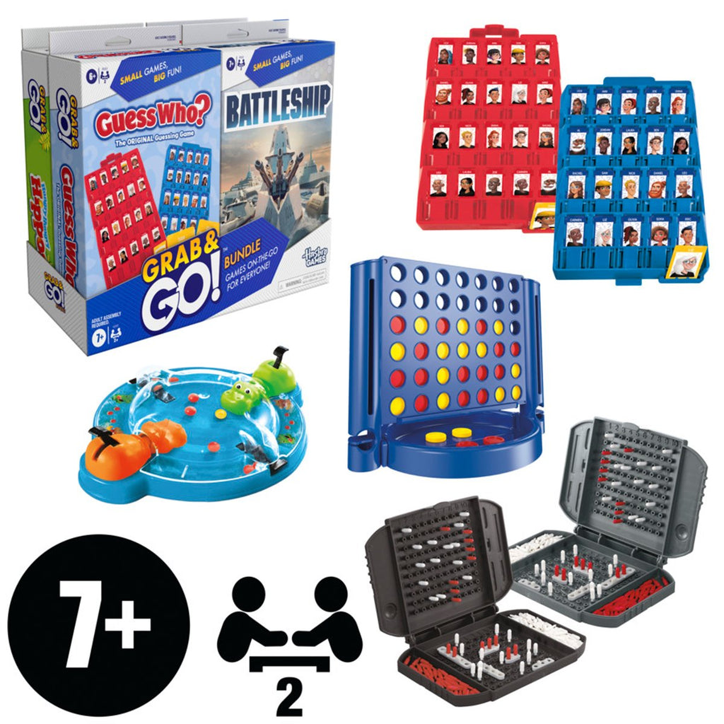 Hasbro Grab and Go! Bundle - 4 Pack of Travel Games