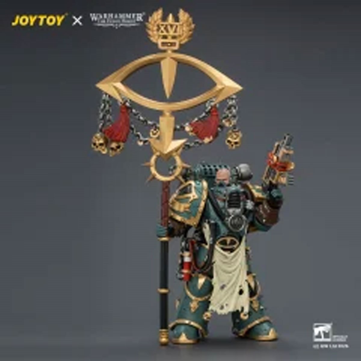 Joy Toy Warhammer Horus Heresy Sons of Horus Maloghurst the Twisted Legion Standard & Bolter 1:18 Scale Action Figure