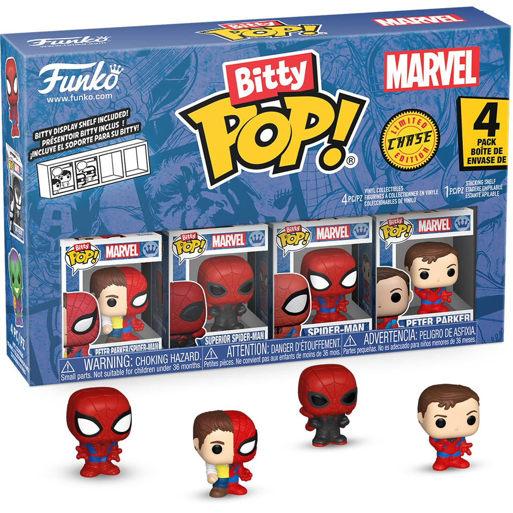 Spider-Man Peter Parker Funko Bitty Pop! Mini-Figure 4-Pack
