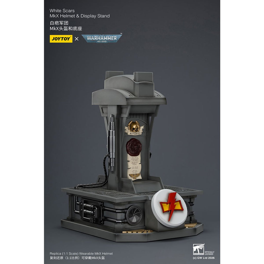 Joy Toy Warhammer 40,000 White Scars MKX 1:1 Scale Roleplay Helmet Prop Replica with Stand