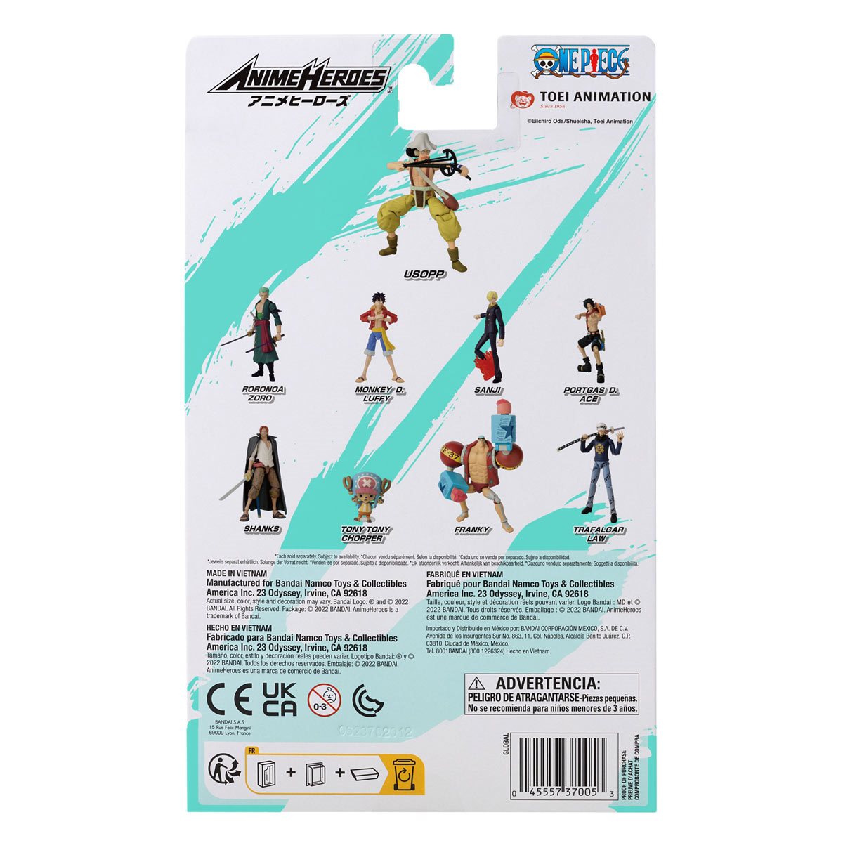 One Piece Anime Heroes Usopp 6 1/2-Inch Action Figure
