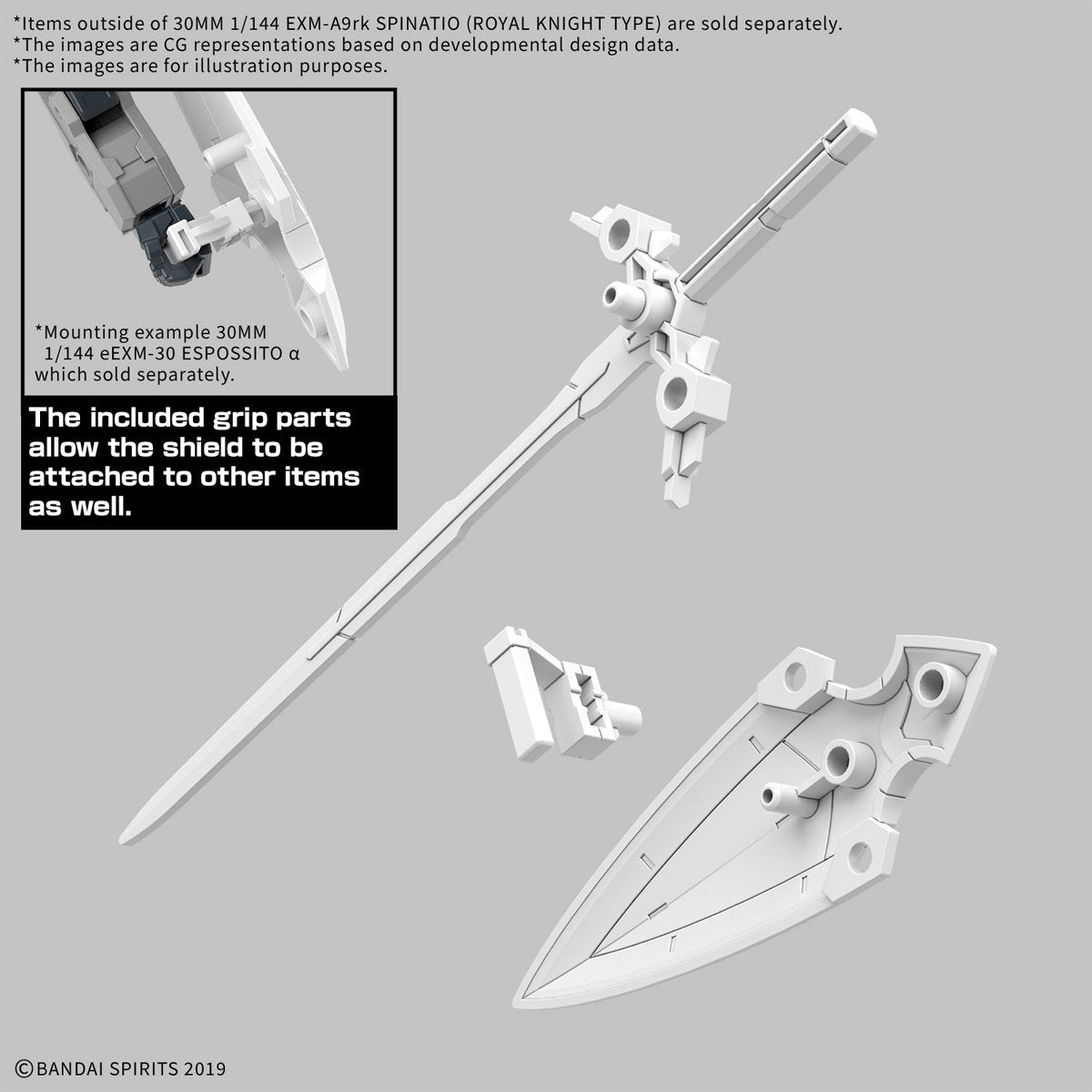 30 Minute Missions EXM-A9rk Spinatio Royal Knight Type 1:144 Scale Model Kit