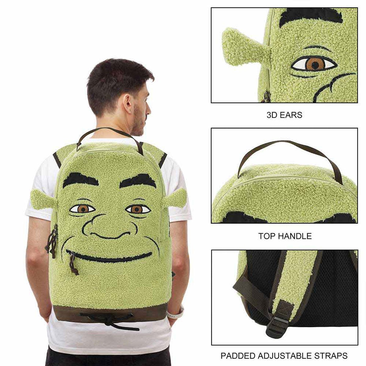 Shrek Sherpa Big Face Backpack