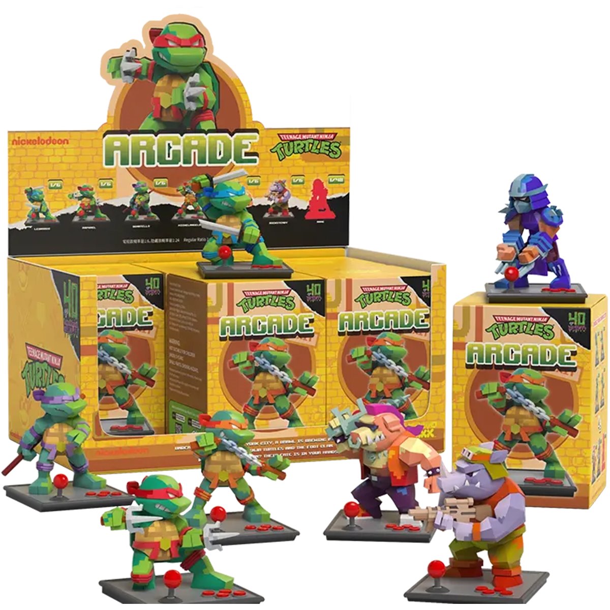 Teenage Mutant Ninja Turtles Arcade Series 1 Mini-Figure Display Tray of 6