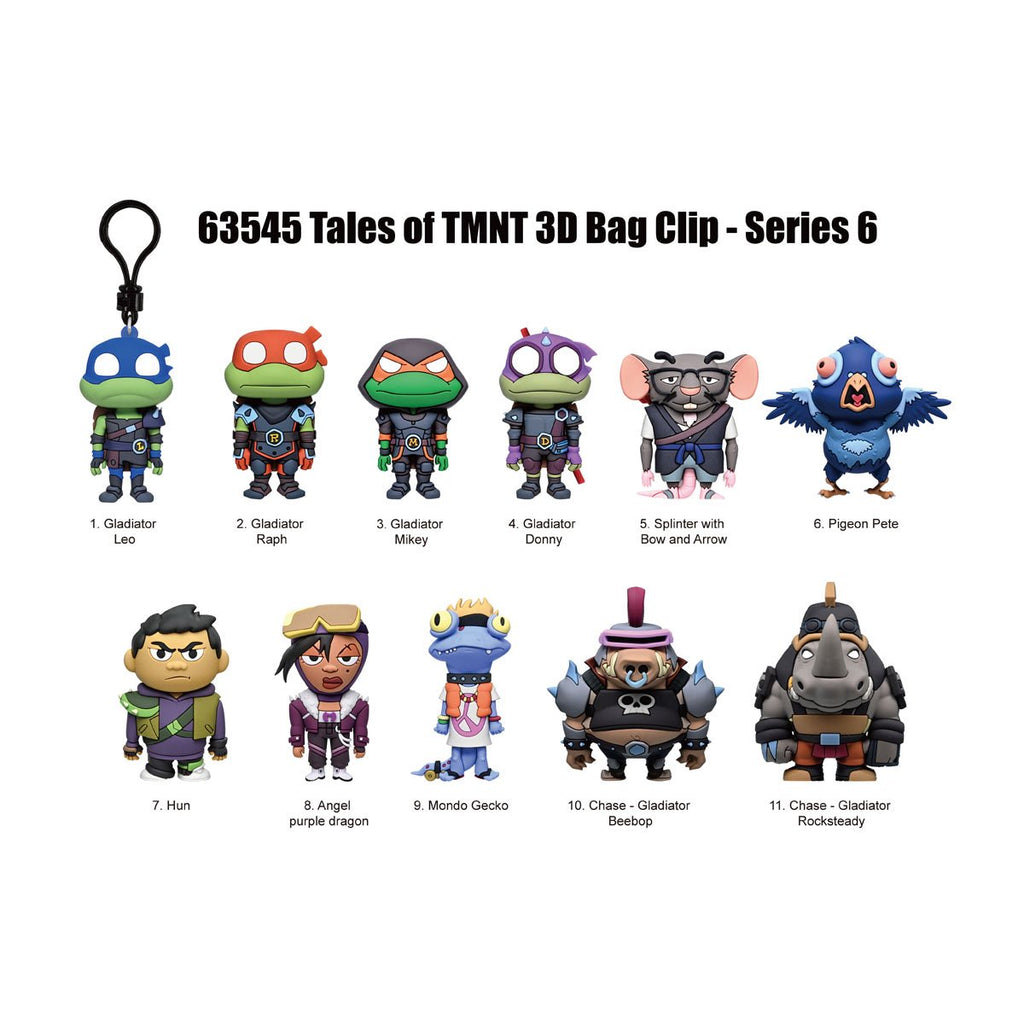 Tales of the Teenage Mutant Ninja Turtles Series 6 3D Foam Bag Clip Display Case of 24