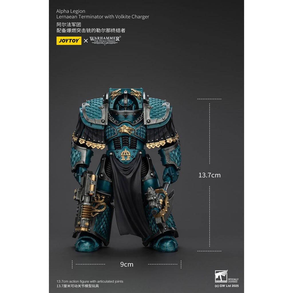 Joy Toy Warhammer The Horus Heresy Alpha Legion Lernaean Terminator with Volkite Charger 1:18 Scale Action Figure