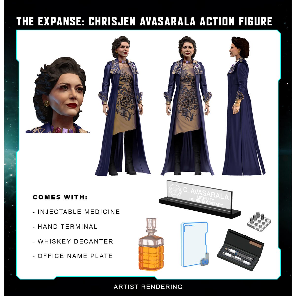 The Expanse Chrisjen Avasarala 1:12 Scale Action Figure