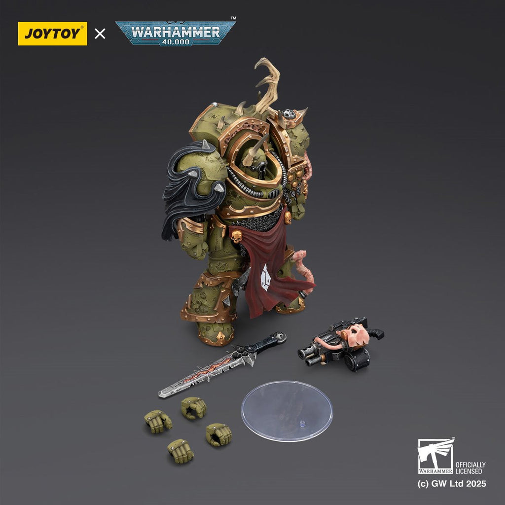 Joy Toy Warhammer 40,000 Death Guard Blightlord Terminator 3 Combi-bolter and Bubotic Blade 1:18 Scale Action Figure